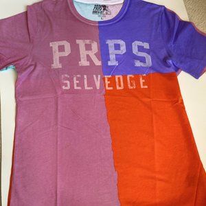 PRPS luxury brand Men's Pitcher T-shirt colorblock